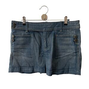 COH Citizens of Humanity 29 Mini Jean Skirt Denim Blue Y2K Pleated Short